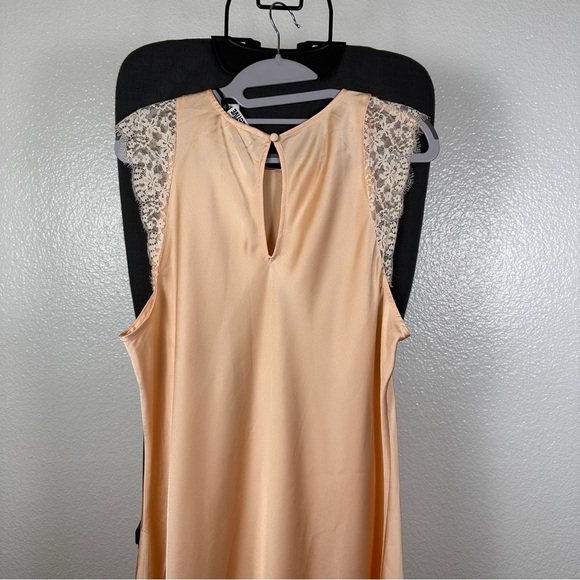 Future Collective | Chic Peach Dress with Lace Detail - Picture 6 of 7